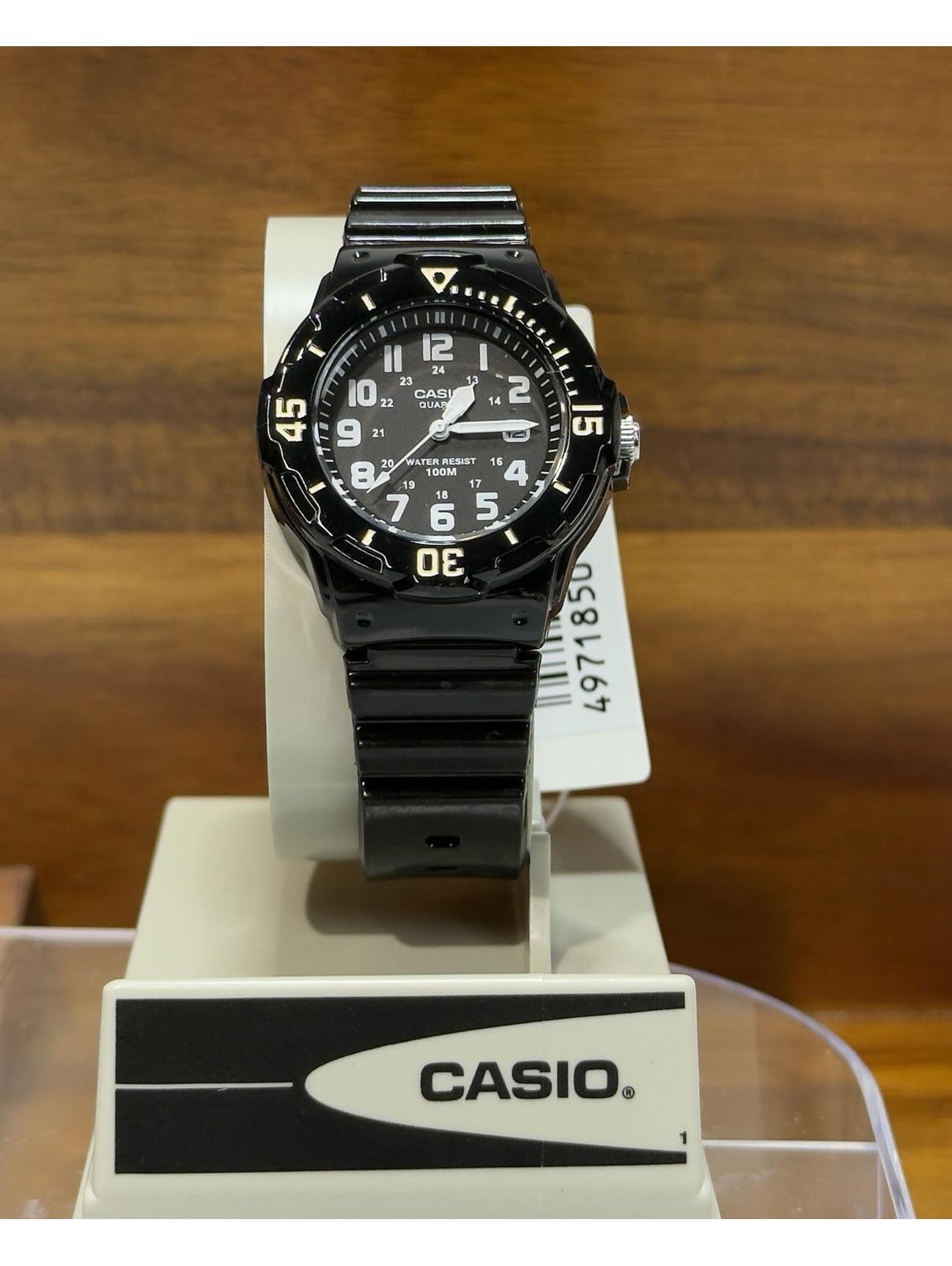 Casio Lrw-200h-1bvdf Watch Dive Style Black Resin Band Analog Quartz Movement